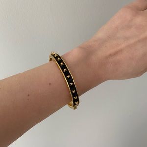 J Crew Black and Gold Enamelled Bracelet